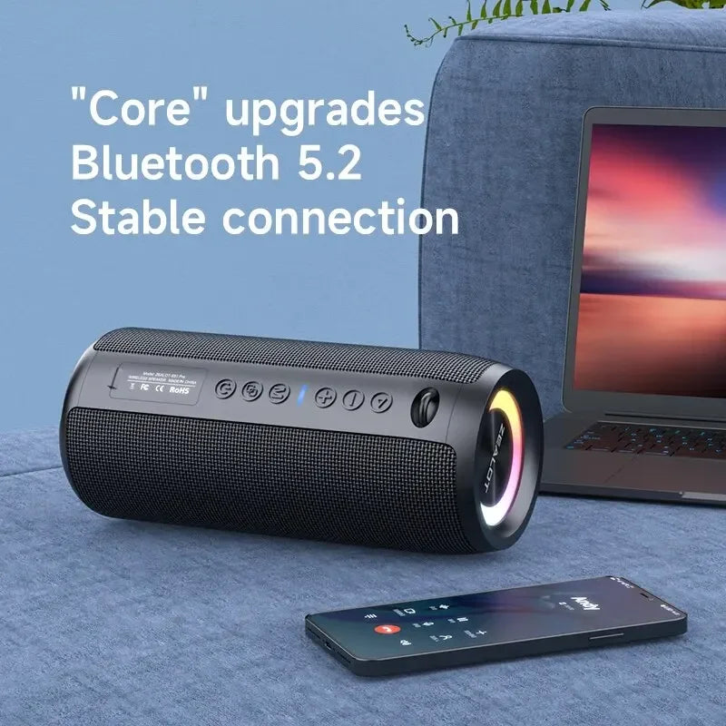 40W Bluetooth 5.2 Portable Speaker, IPX5 Waterproof 3D Stereo Bass TWS Boom Box, 4000mAh
