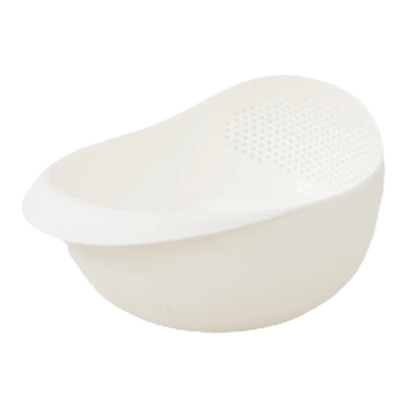 1-Piece Oval Rice Strainer Colander, Drainage Basket for Rice, Fruits & Vegetables