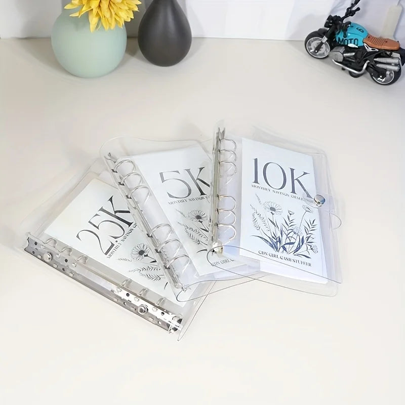 12-Month Money Saving Challenge Binder with Cash Envelopes — Budget Planner to Save $2,500 $5,000 $10,000 Gift