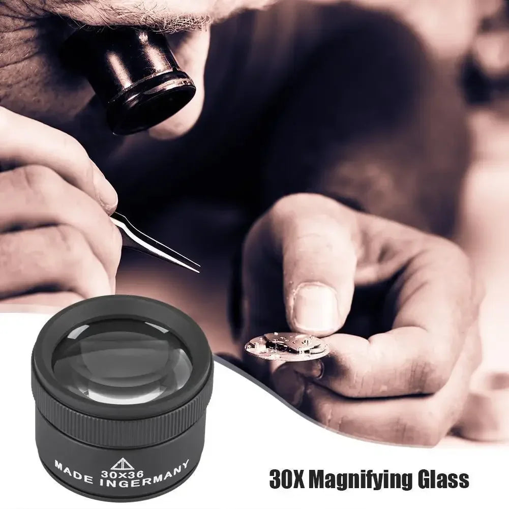30X 36mm (1.42 in) Handheld Magnifying Loupe Monocle for Jewelry, Watch, Coin & Stamp Inspection