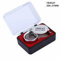 10x 20x 30x Pocket Folding Jewelry Loupe Magnifier Mini Triplet Glass Lens for Jewelry, Coins & Stamps