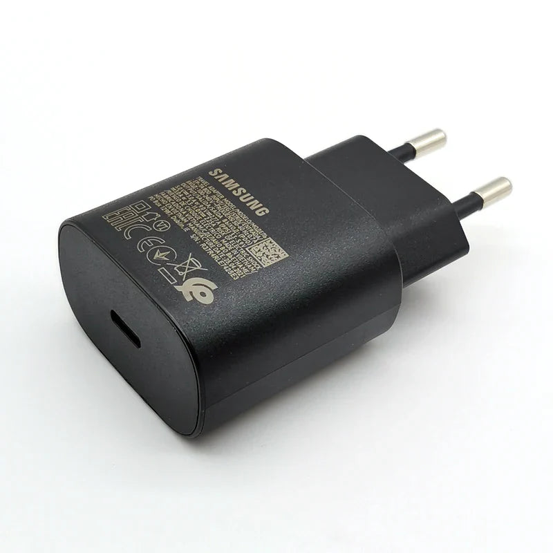 25W USB-C PD Fast Charger Adapter with 1.0 m (3.3 ft) Type-C Cable - EU Plug, PD & PPS Super Fast Charging