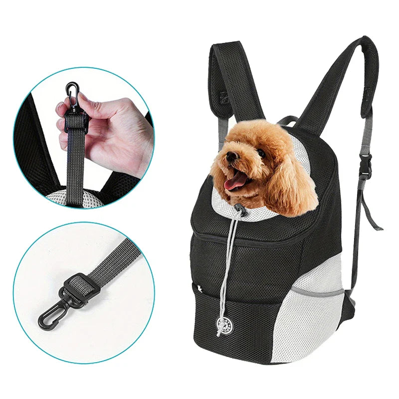 Double-Shoulder Pet Carrier Backpack for Small Dogs – Breathable Travel Dog Carrier, Fits Pets Up to 12 kg (26 lb)