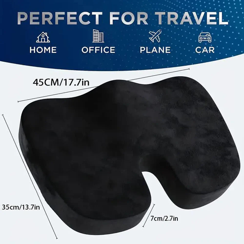 Memory Foam U-Shaped Travel Seat Cushion – Orthopedic Hip Support for Car, Office & Chair