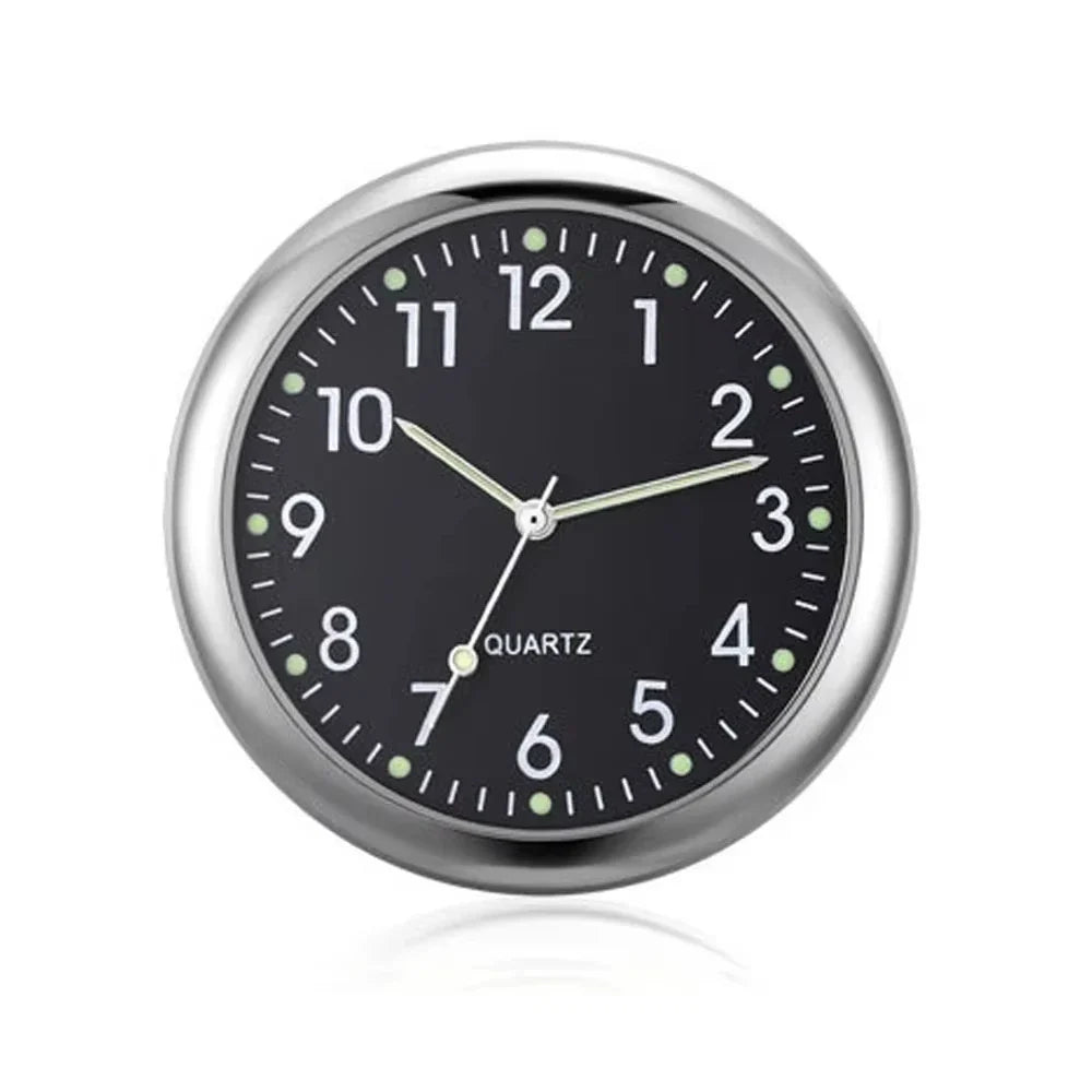 Luminous Mini Car Clock Stick-On Digital Dashboard Quartz Timepiece - 1.6 in (4 cm)