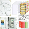 A6 Budget Binder Wallet Organizer — 12 Cash Envelopes, 12 Budget Sheets & 5 Label Stickers (7.84 x 5.2 in / 199 x 132 mm)