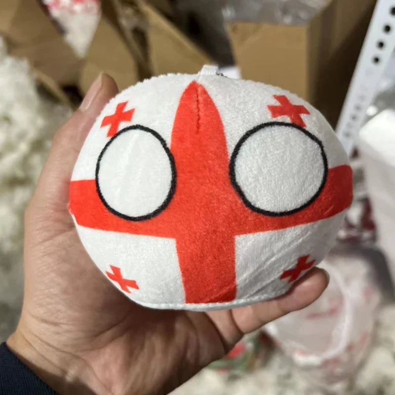 Polandball Countryball Plush Keychain 10 cm (3.9 in) 70 Designs Country Ball Pendant Stuffed Toy for Kids