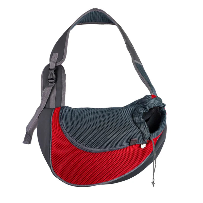 Pet Sling Carrier Shoulder Bag — Mesh Crossbody Travel Carrier for Small Dogs & Cats (S: up to 6.6 lb / 3 kg, L: up to 13.2 lb / 6 kg)