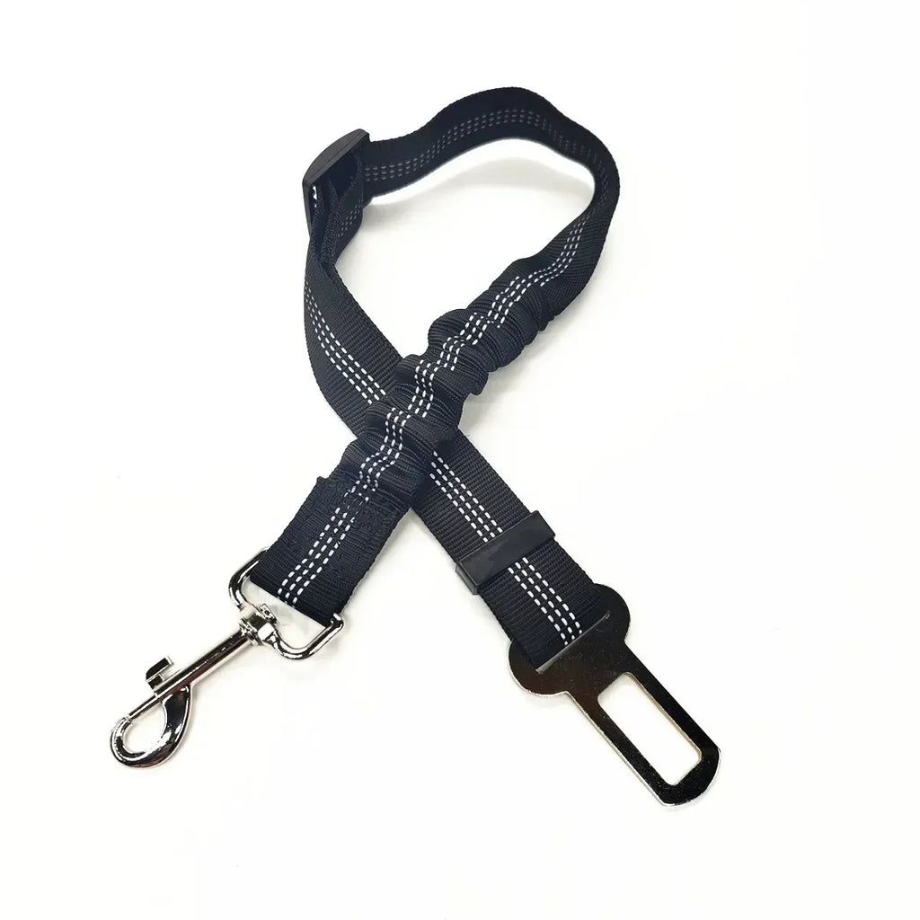 Adjustable Pet Seat Belt for Dogs & Cats 17.7–28.3 in (45–72 cm) Nylon Car Safety Restraint with Quick-Release Clip