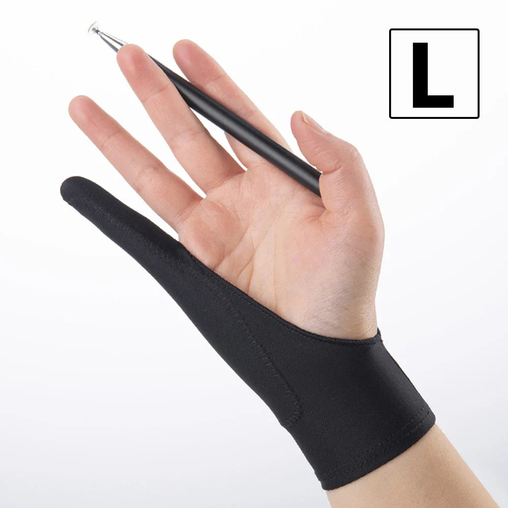 2-Finger Drawing Glove for Touchscreen Tablets & Phones – Anti-Sweat Anti-Fouling Stylus Glove for Digital Artists