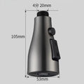 Universal Kitchen Faucet Spray Head 3-Mode Pull-Out Replacement ABS 1/2" (12.7 mm) Connector