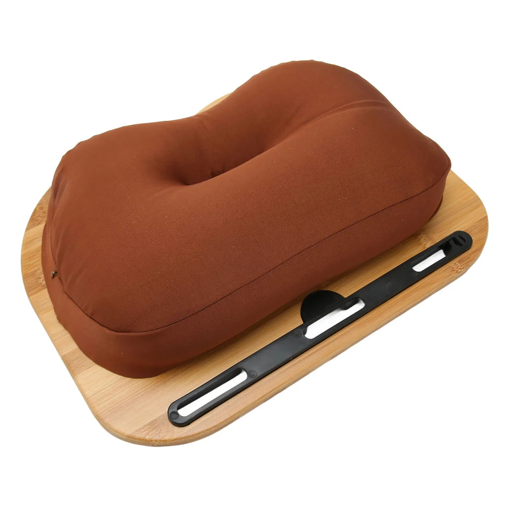 Bamboo Lap Desk with Cushion Pillow — Portable Laptop & Tablet Stand for Up to 15.6-inch (39.6 cm) Laptops