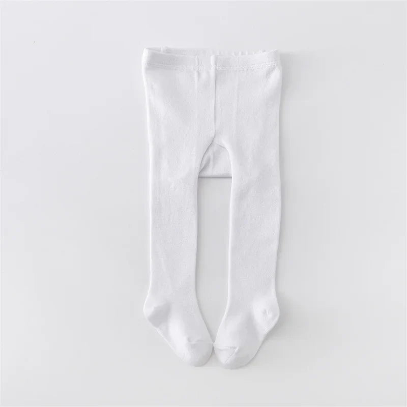 Baby Girl Cotton Knitted Tights Newborn & Toddler Pantyhose Casual White Black