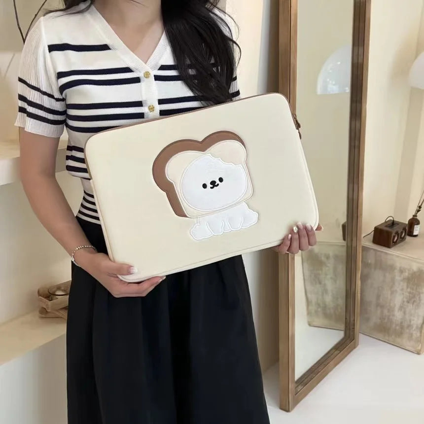 Cute Animal Print Shockproof Laptop Sleeve 13–16 inch (33–40.6 cm) Zipper Pouch for 13/13.3/14/15/15.6/16