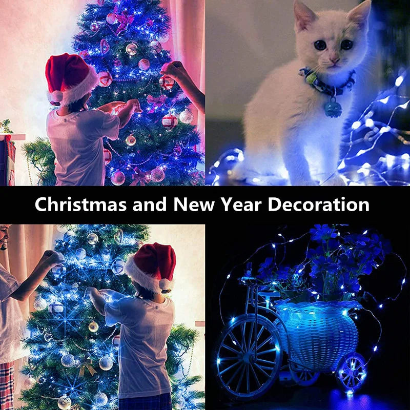 Button Battery Fairy String Lights - Warm White LED (1m/3.3ft, 2m/6.6ft, 3m/9.8ft; 10/20/30 LEDs) - 1/5/10 Pack - Indoor/Outdoor Decor for Bedroom, Garden, Christmas, Wedding
