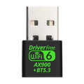 USB WiFi 6 & Bluetooth 5.3 Adapter, Dual-Band 2.4/5.8GHz Mini USB Dongle, Driver-Free