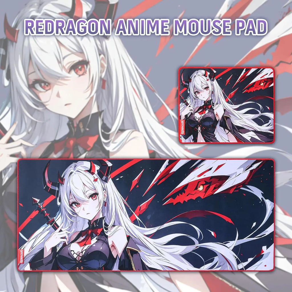 Anime Gaming Mouse Pad — Smooth Lycra Surface, Non-Slip Rubber Base, Spill-Resistant, 13×10 in (33×25 cm) & 35×16 in (89×41 cm)