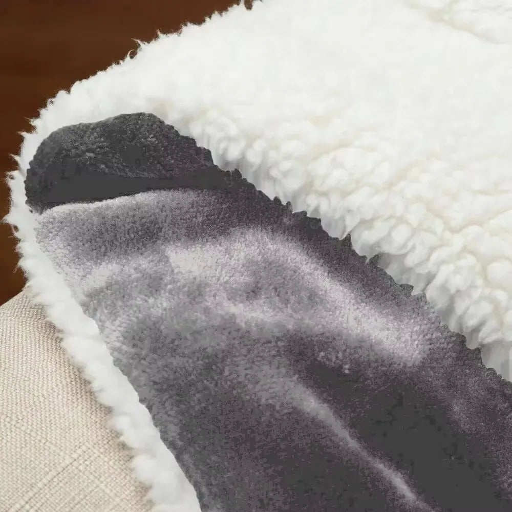 1Pc 130X160cm Sherpa Fleece Blanket Thicken Soft Warm Bed Sofa Throw Blankets Microfiber Winter Bed Blanket for Camping