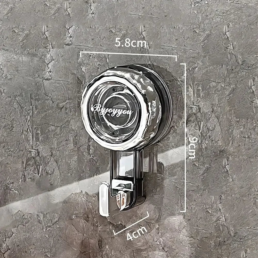 Powerful Reusable Suction Cup Hook Heavy-Duty Traceless Shower & Wall Hook 3.54 x 2.28 in (9 x 5.8 cm)