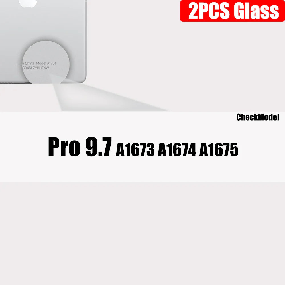 2-Pack Tempered Glass Screen Protector for iPad — Clear, Anti-Fingerprint, Case-Friendly — Fits 11-inch (27.9 cm), 10.5-inch (26.7 cm), 9.7-inch (24.6 cm), Air, Mini & Most iPad Models