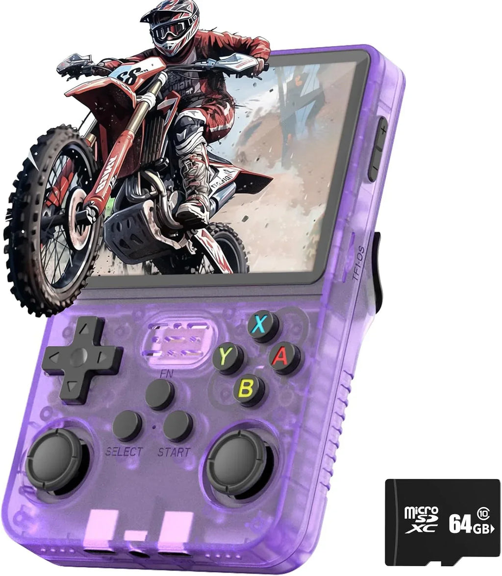 Classic Retro Handheld Game Console with ARKOS System — 3.5-Inch (8.9 cm) IPS, 15,000+ Games, 64-bit Linux, Portable Kids Gift