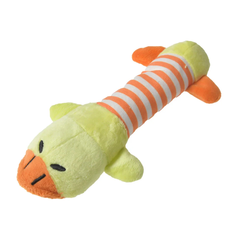 Plush Dinosaur Chew Toy for Dogs & Cats - Interactive Fleece Plush for Small Dogs