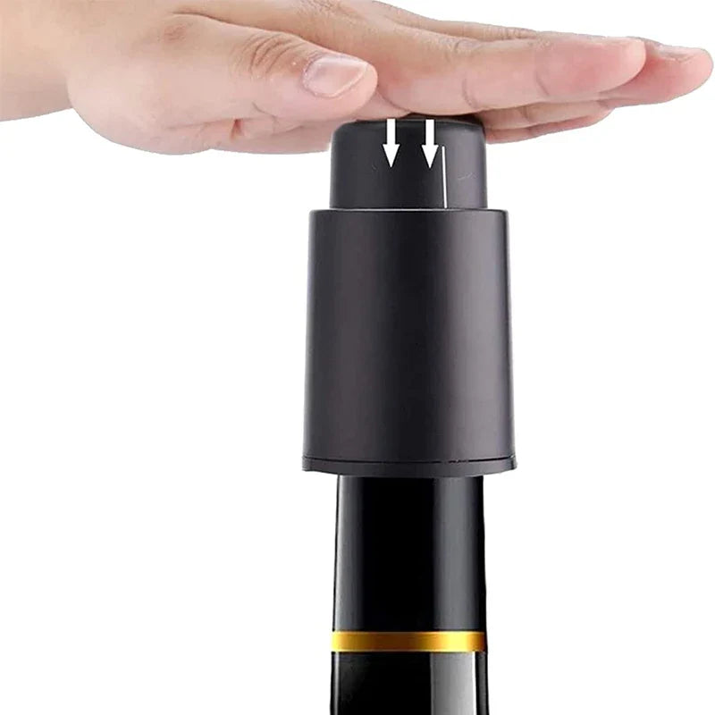 Vacuum Wine Bottle Stopper with Date Marker – Push-Seal Silicone Wine Saver, Reusable