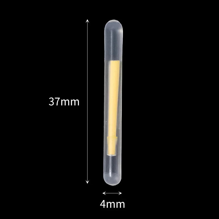 50/100-Pack Fluorescent Firefly Fishing Rod Lights – Glow Night Float Lights, Sizes 2.2–4.5mm (0.09–0.18 in)