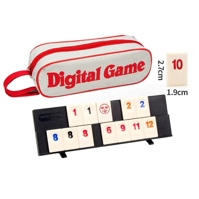 Travel Game Set: Portable Rummy, Mahjong & Number Card Games for Adults — Party & Leisure
