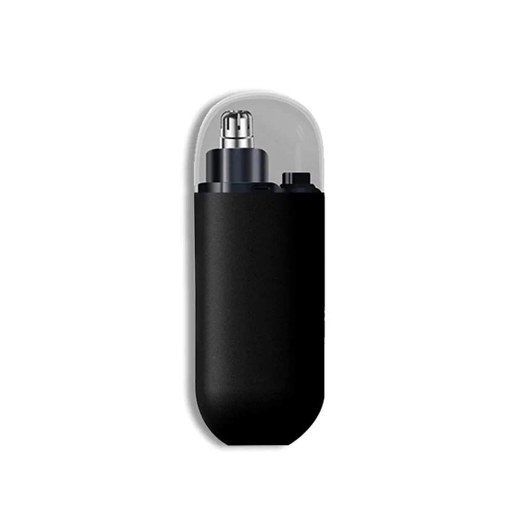 Rechargeable USB Nose & Ear Hair Trimmer for Men - Portable Electric Eyebrow & Facial Trimmer with USB Cable & Brush