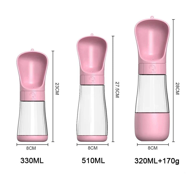 Portable 2-in-1 Dog Water Bottle with Food Container – Travel Pet Water Dispenser for Small to Large Dogs & Cats