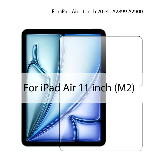 3-Pack Tempered Glass Screen Protector for iPad Air 11-inch (279 mm) HD Anti-Scratch