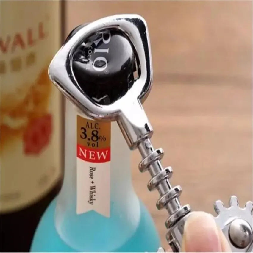 Wing Corkscrew Wine Bottle & Beer Cap Opener - Zinc Alloy Lever Opener