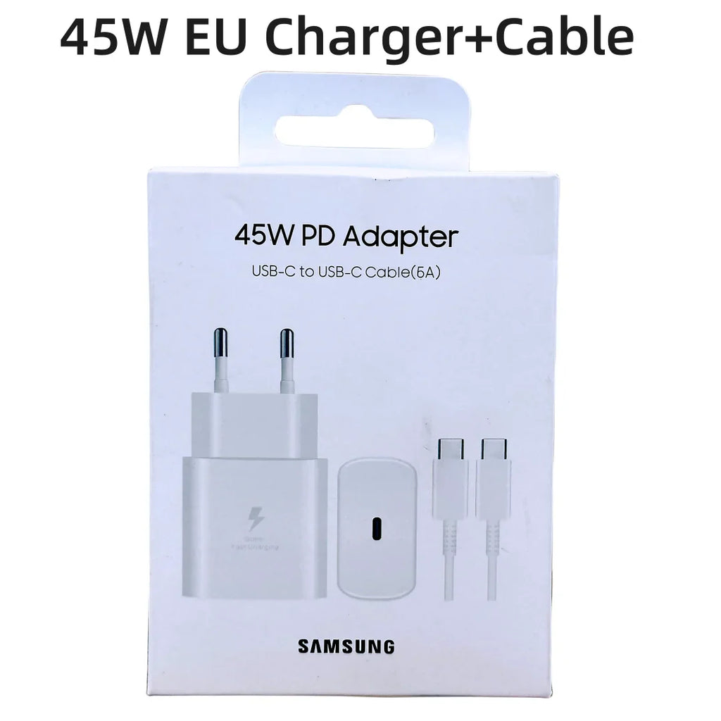 45W Super Fast USB-C GaN Charger – EU Certified Fast Charge Adapter for Flagship & Foldable Smartphones (USB PD, Quick Charge)