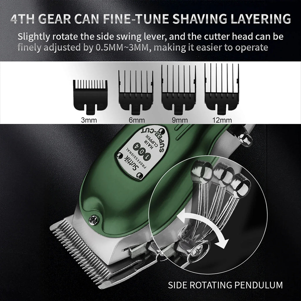 Professional Rechargeable Pet Hair Clipper - All-Metal Dog & Cat Grooming Trimmer, Quiet Cordless