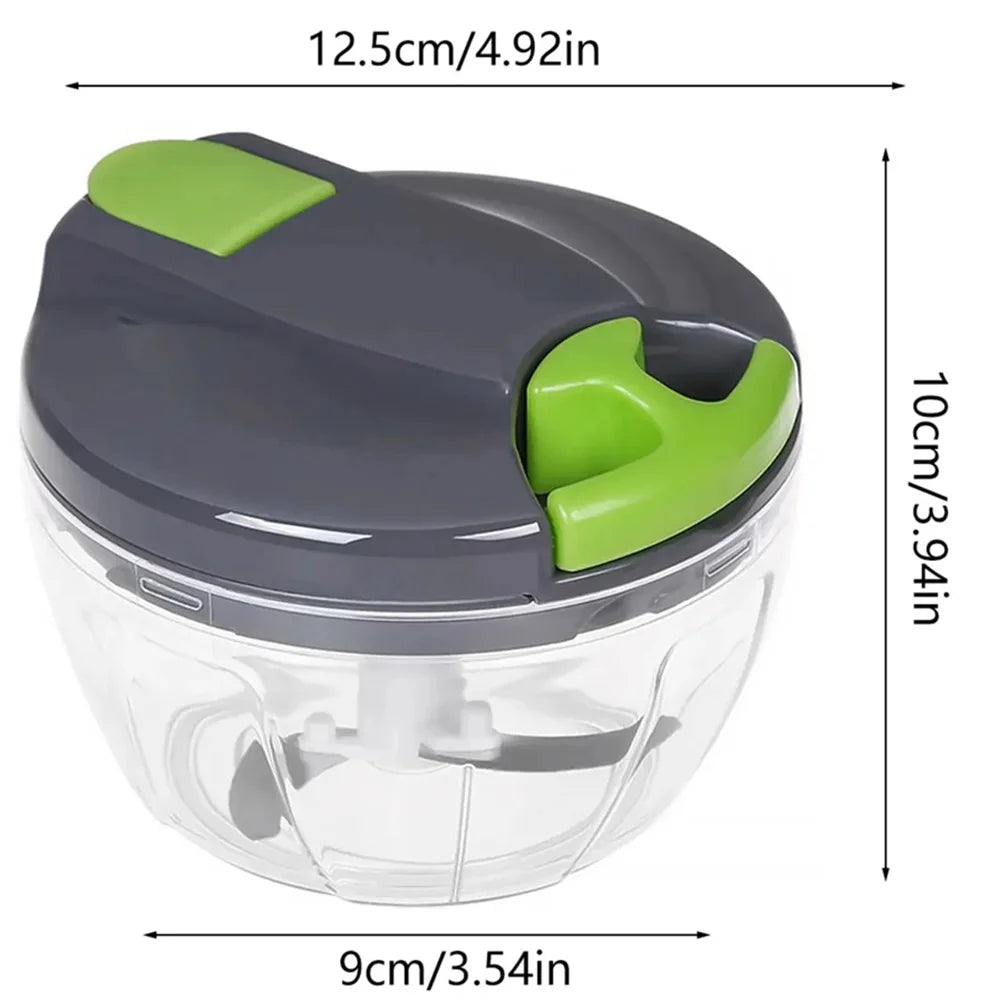 Manual Garlic Chopper Hand-Pull String Vegetable Cutter Onion Mincer Ginger & Nut Food Processor