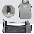Foldable Diaper Bag with Portable Folding Crib Bed Lightweight Large-Capacity Baby Backpack