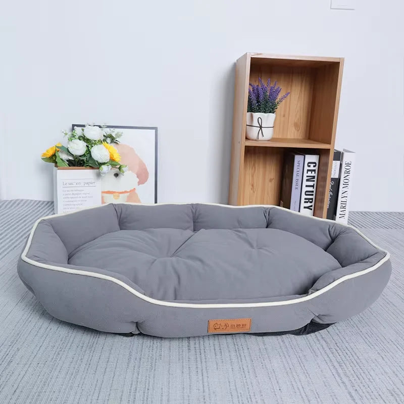 Large Pet Sofa Bed Plush Corduroy Couch for Dogs & Cats Winter Warm Sleeping Mat Cushion