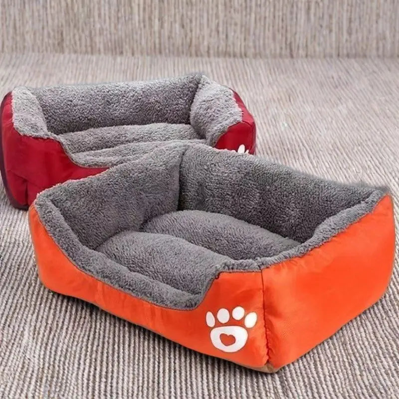 Large Plush Pet House Bed — Deep Sleeping Calming Dog & Cat Cushion for Puppies and Small Breeds (Chihuahua)