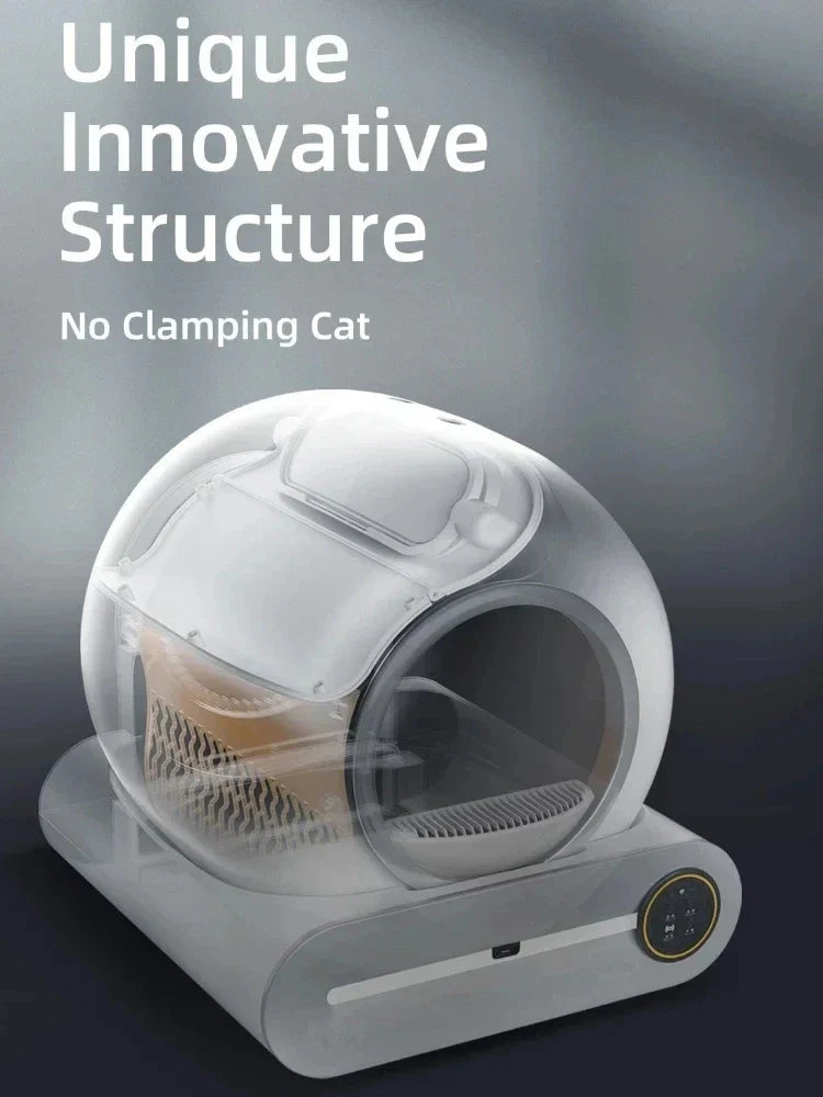 65L (17.2 gal) Automatic Self-Cleaning Enclosed Cat Litter Box Smart App-Controlled Low-Noise Pet Toilet