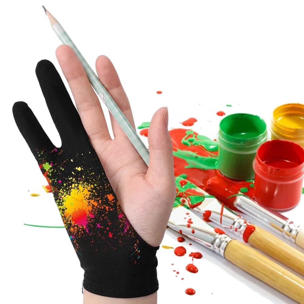 Palm Rejection Two-Finger Drawing Glove for Graphic Tablets - Right/Left Hand