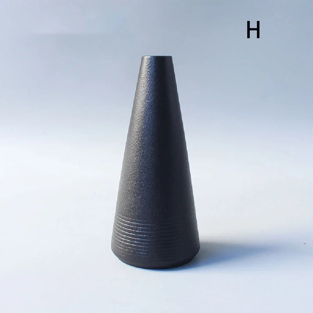 Ceramic Small Flower Bud Vase - Minimalist Japanese-Style Tabletop Home Decor