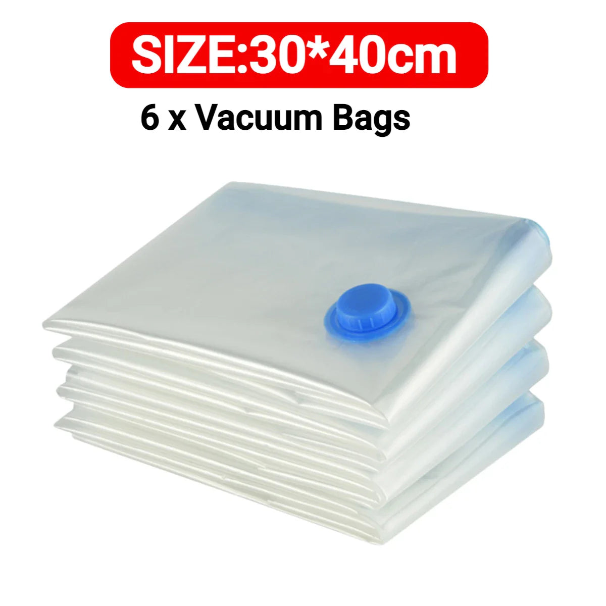 7 Sizes Reusable Vacuum Storage Bags with Hand Pump – Space-Saving Compression Bags for Clothes, Blankets & Bedding