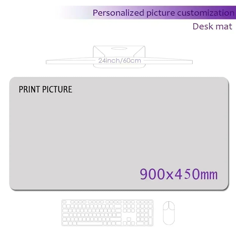Custom Gaming Desk Mat – Personalized HD Mouse Pad Playmat, Multiple Sizes up to 1000x500mm (39.4x19.7 in) Non-Slip Rubber