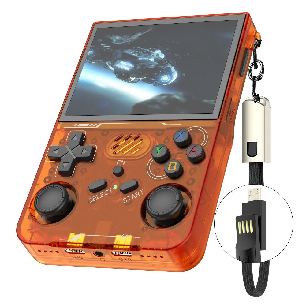 Retro Handheld Game Console ArkOS 3.5-Inch (8.9 cm) IPS Pocket Player, Wi‑Fi, 15,000+ Games, 64GB (Expandable to 256GB), 3000mAh — Kids Gift
