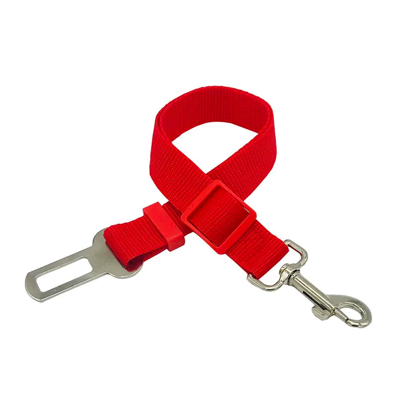 Adjustable Dog Car Seat Belt Tether 17-29 in (43-74 cm) Nylon Seatbelt Leash with Quick-Release Breakaway Clip