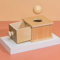 Montessori Wooden Coin Box Drawer Toy - Early Learning Shape Sorting & Counting Game for Babies and Toddlers