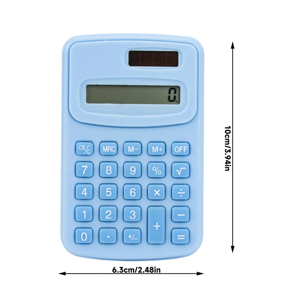 Pocket 12-Digit Solar & Battery Calculator – 4-Function Handheld for Students, Office, Accounting