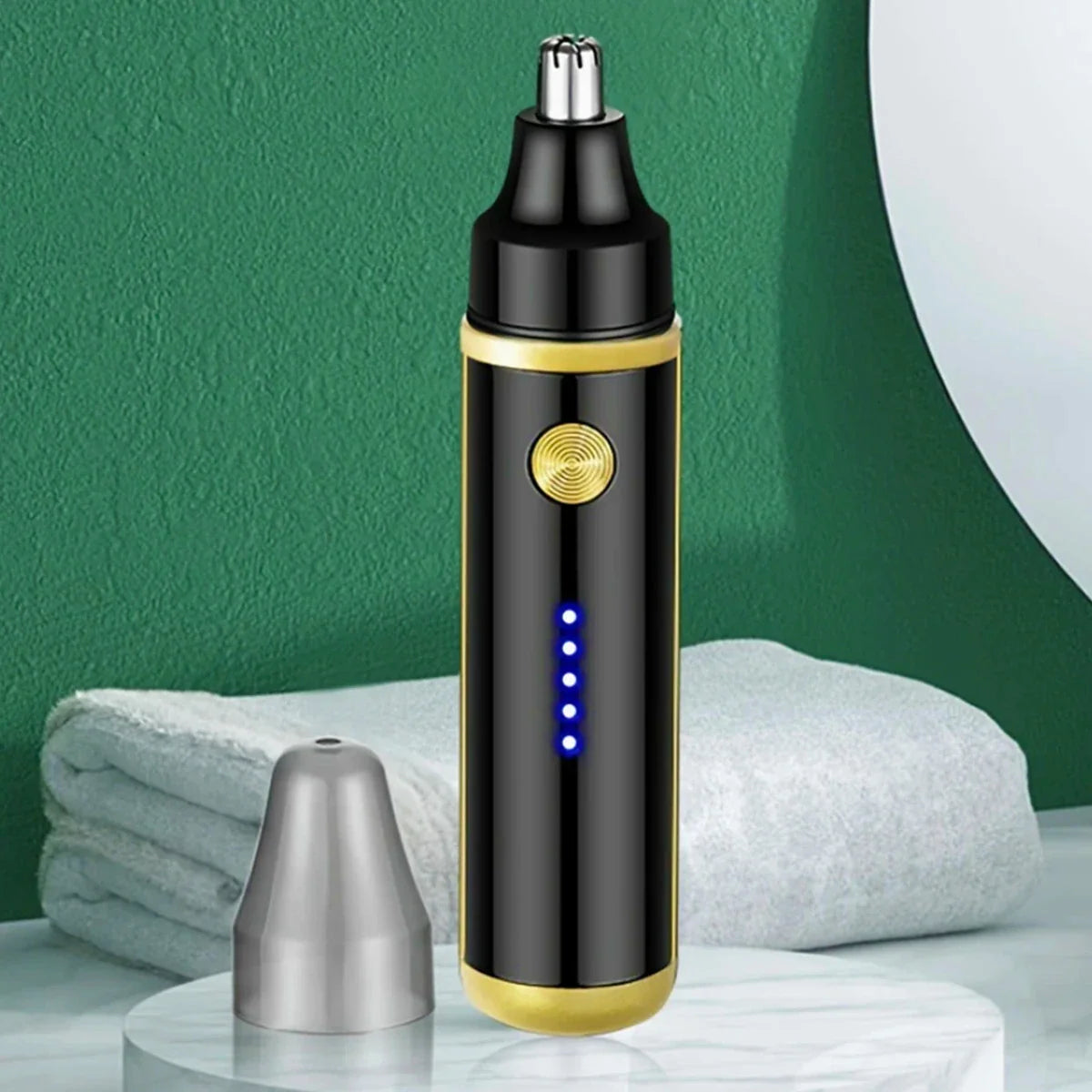 Rechargeable Electric Nose Hair Trimmer - Washable Automatic Painless Unisex Groomer