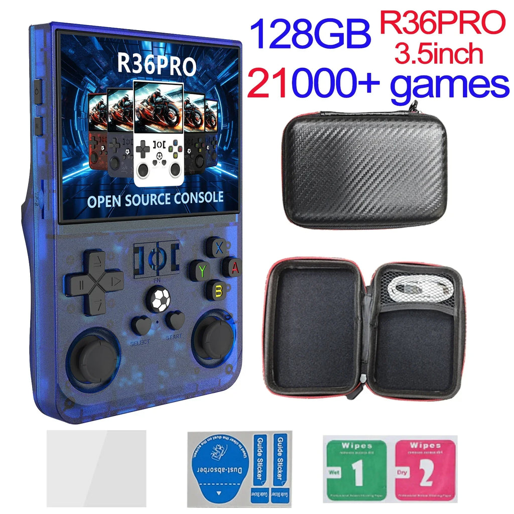 Handheld Retro Game Console 4.0-inch (10.2 cm) IPS 720x720, 64GB/128GB, 22,000 Preloaded Games, Linux, USB-C Charging